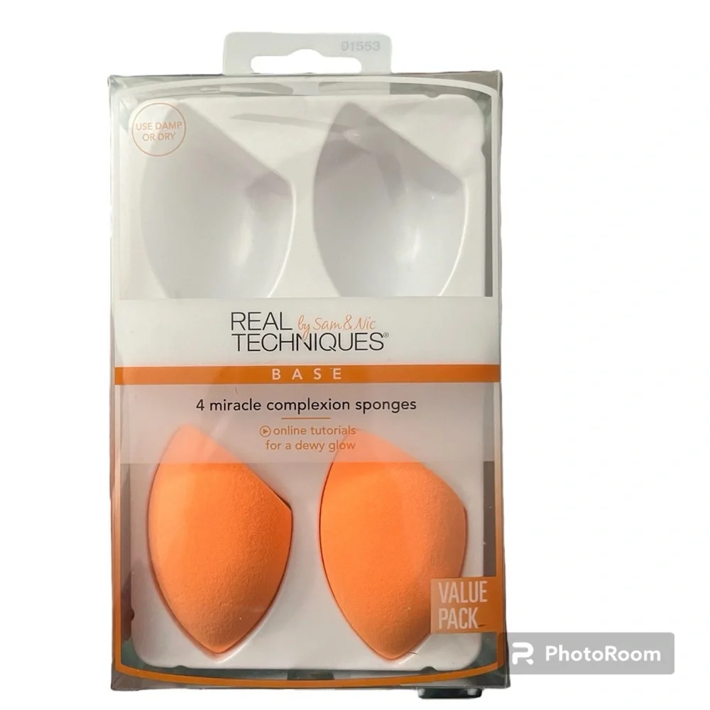 NEW IN PACKAGING ecotools and Real Techniques makeup sponges + Cleansing Balm
